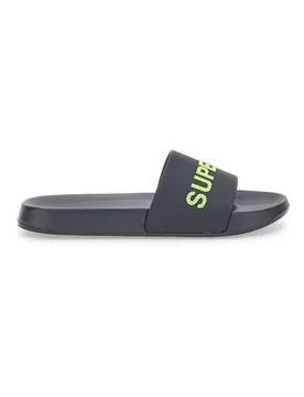 Ciabatte nere con fascia e logo verde da uomo S24U433 42 - Superga - FashionsVida