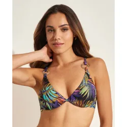Top de bikini triangular con aro sin foam