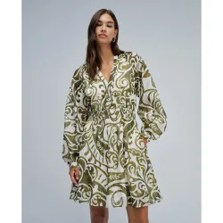 Vestido de mujer estampado corto
