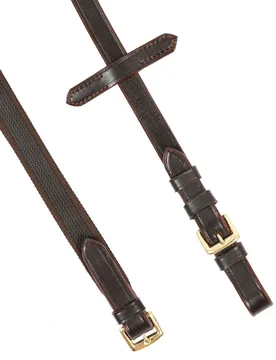 Hans Melzer Zügel feingummiert braun/messing Pony - Hans Melzer Horse Equipment - FashionsVida