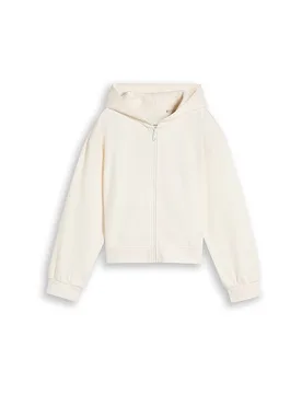 Felpa con cappuccio da bambina crema 152 - Tom tailor - FashionsVida