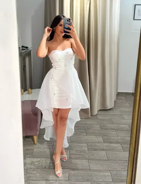 Customized Modern Style Jersey Sequined Pleat Column Strapless Short Dresses Bespoke Occasion Dresses Fashion - Aliexpress - FashionsVida