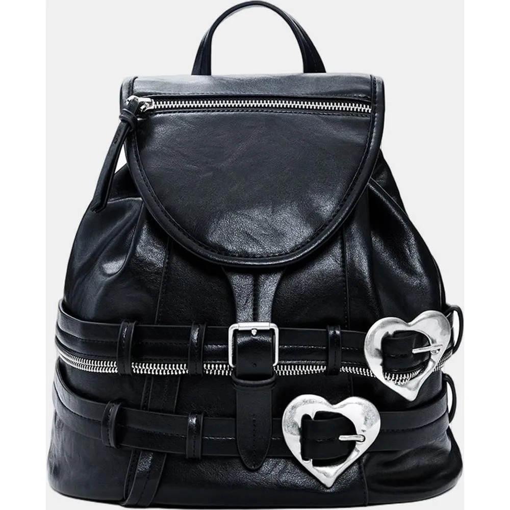 Mochila mediana efecto piel con textura - Desigual - FashionsVida