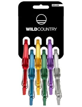 Pack de 6 mousquetons doigt fil - Helium 3.0 Rack 6 Pack Uni - Vert - Wild Country - FashionsVida