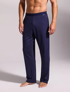 Cotton Modal Stretch Sleep Pants Navy male - David Gandy Wellwear - FashionsVida