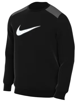 Mens Large Swoosh Logo Black Jumper Cotton - Size Small - Nike - FashionsVida