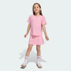 SET DI T-SHIRT E GONNELLINO A COSTE REGOLARI 4-5A Light Pink