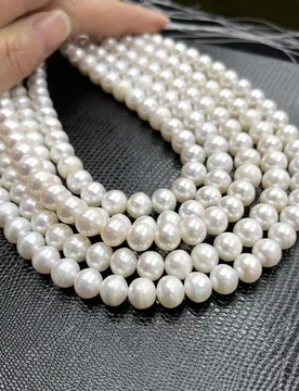 Natural Freshwater White Pearls 9-11mm Big round Edison Glow Necklace DIY Jewelry Making Accessories for Wholesale - Aliexpress - FashionsVida
