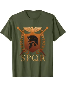 SPQR Roman Empire Lover Ancient Rome History-100% cotton short-sleeve T shirt Round Neck casual printed men's T-shirt - Aliexpress - FashionsVida