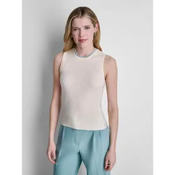Top de mujer sin mangas con cuello redondo de mujer