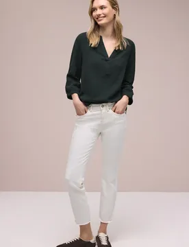 Arm Bluse in Musselinqualität female Grün - Street One - FashionsVida