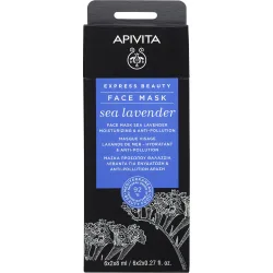 Mascarilla Facial Lavanda De Mar Hidratante Y Antipolución Express Beauty 2*8 Ml