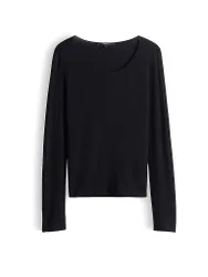 Langarmshirt KIROSA SOFT LONG schwarz 36 Damen