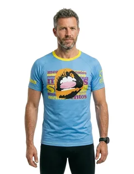 Mentos Mouth Short Sleeve T-shirt Light Blue L Men,Women - OTSO - FashionsVida