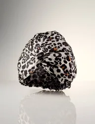 Printed Pure Silk Hair Turban Brown Mix female