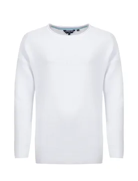 Weird Fish Dalla Knitted Crew Neck Jumper Size 20 - holiday-shop holiday-shop womens-summer-shop new-arrivals offers all-offers offers womens-offers s - White - FashionsVida