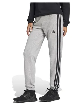 Joggers Essentials 3 Stripes French Terry Cuffed Medium Grey Heather / Black L - Adidas - FashionsVida