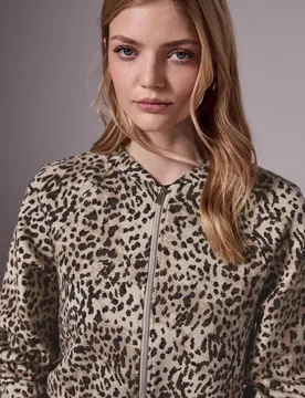 Street One Blouson mit Leo-Muster female Braun - Street One Studio - FashionsVida