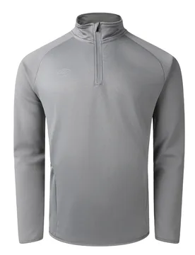 Mens Sportswear Quarter Zip Sweatshirt (Griffin) - Light Grey - Size Small - Umbro - FashionsVida
