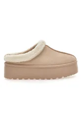 Stivaletti stile pantofola beige con bordo in pelo PK1913C 39