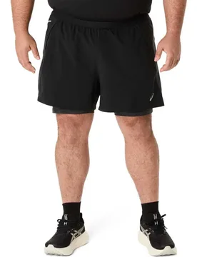 Pantaloni Corti Road 5´´ Performance Black / Graphite Grey S - Asics - FashionsVida