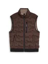 Gilet trapuntato marrone S