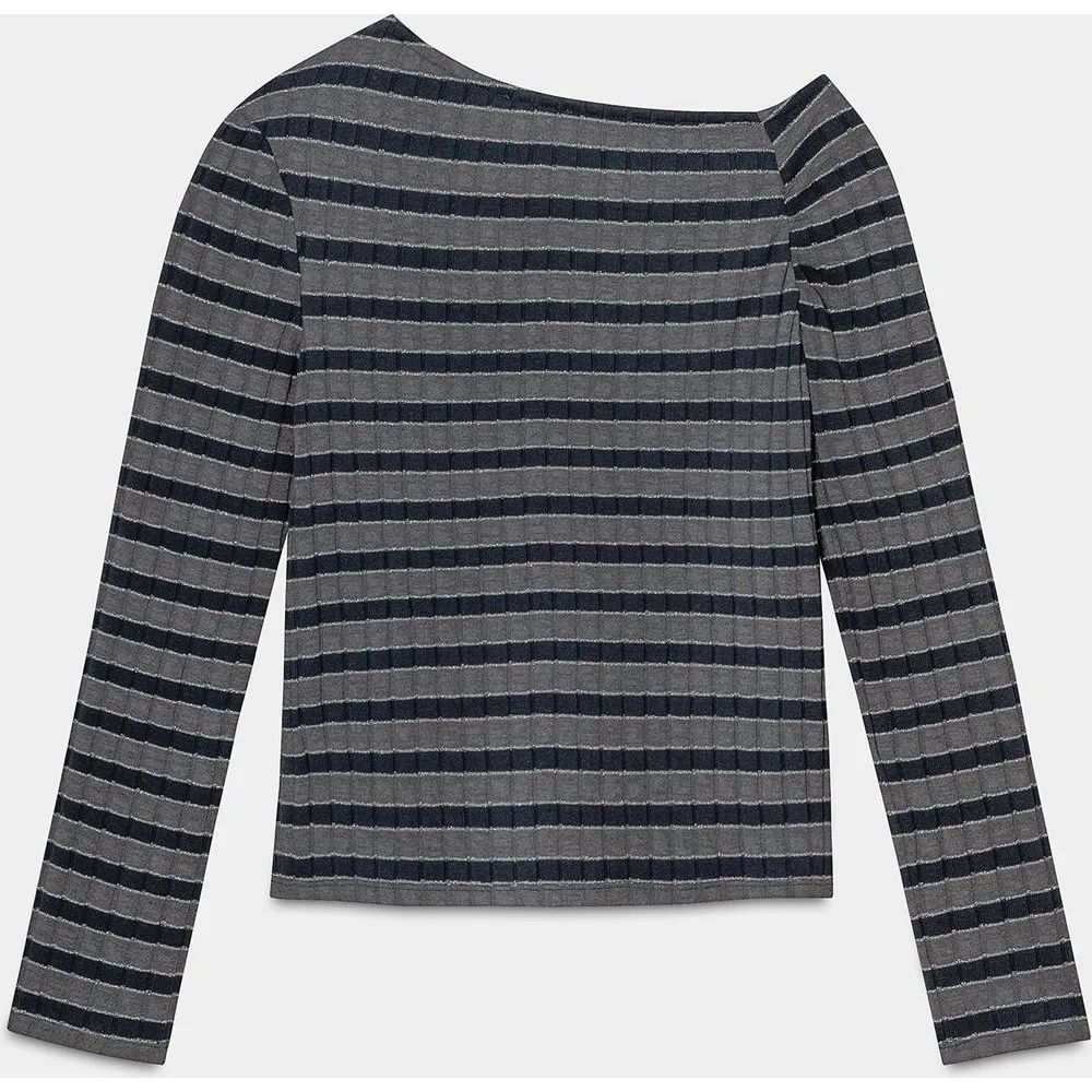 Top de mujer asimetrico con rayas - Noon - FashionsVida