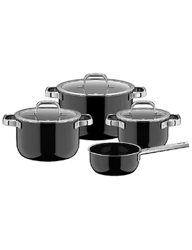 Juego de ollas de 4 piezas FUSIONTEC MINERLA PRO Black negro - WMF - FashionsVida