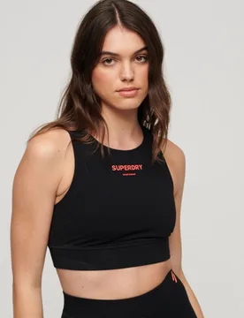 Superdry Damen Core Sport Bustiertop Schwarz - Größe: 34 - 39.99 - FashionsVida