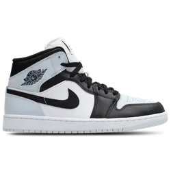 Aj1 Mid Men's Sneakers - Black - Size 6 - Leather & Synthetics - Black - Size: 6