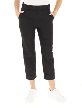 Pantalone vita elasticizzata NERO XS - DEHA - FashionsVida