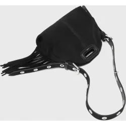 Bolso mini de ante con solapa multiposición