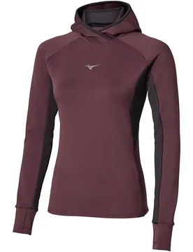Active Warmalite Hd Full Zip Sweatshirt Raisin M Women - Mizuno - FashionsVida