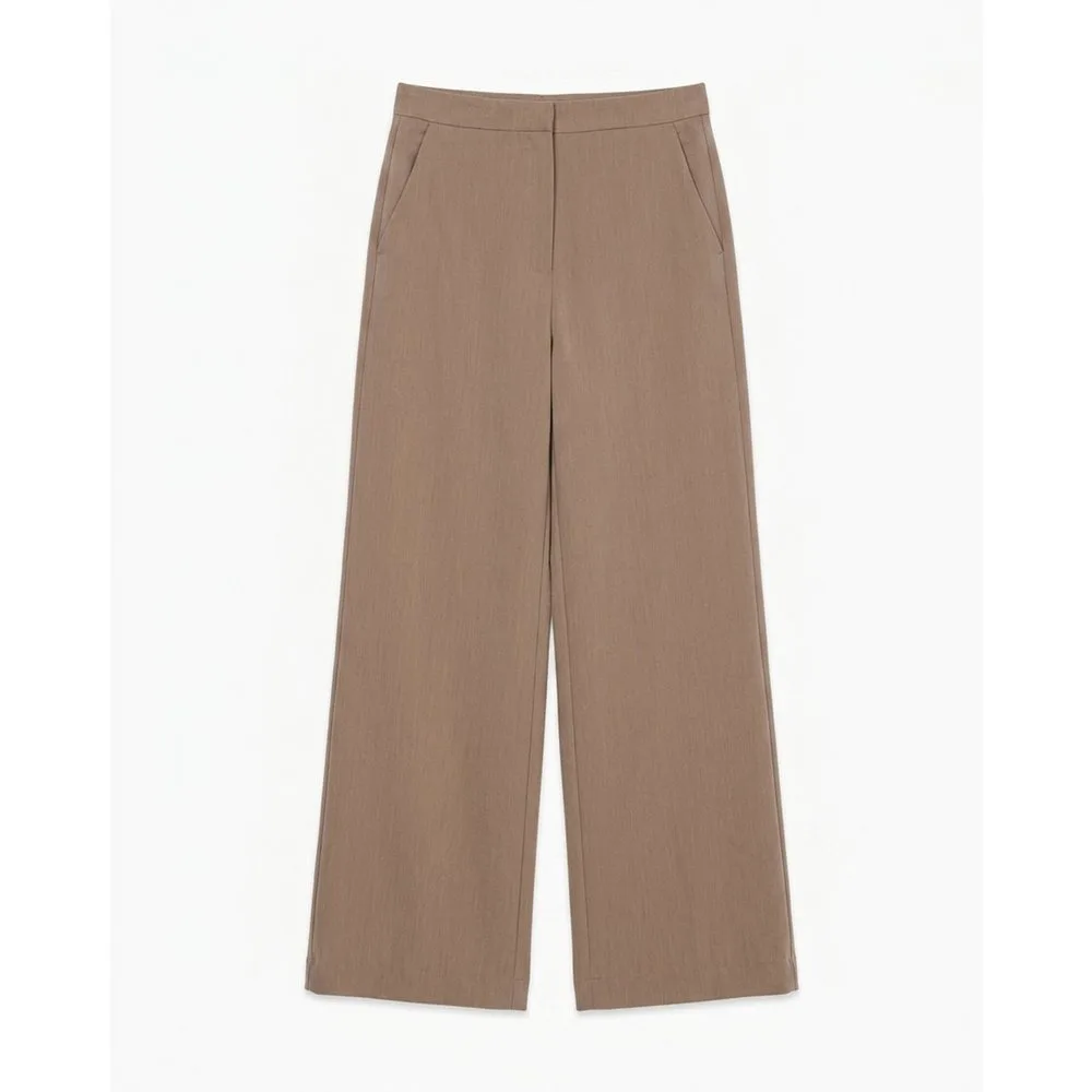 Pantalon de mujer de vestir con lino, de corte recto - Tantra - FashionsVida