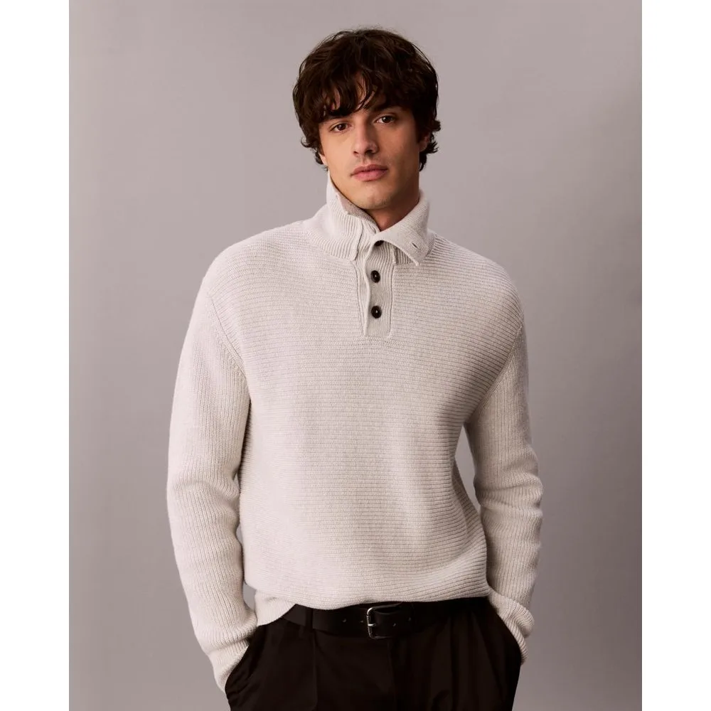 Jersey Hombre algodón lana con punto panel - Calvin Klein - FashionsVida