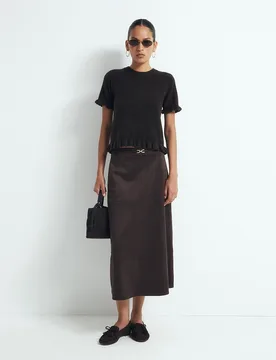 Falda cinturón efecto ante - Sfera - FashionsVida