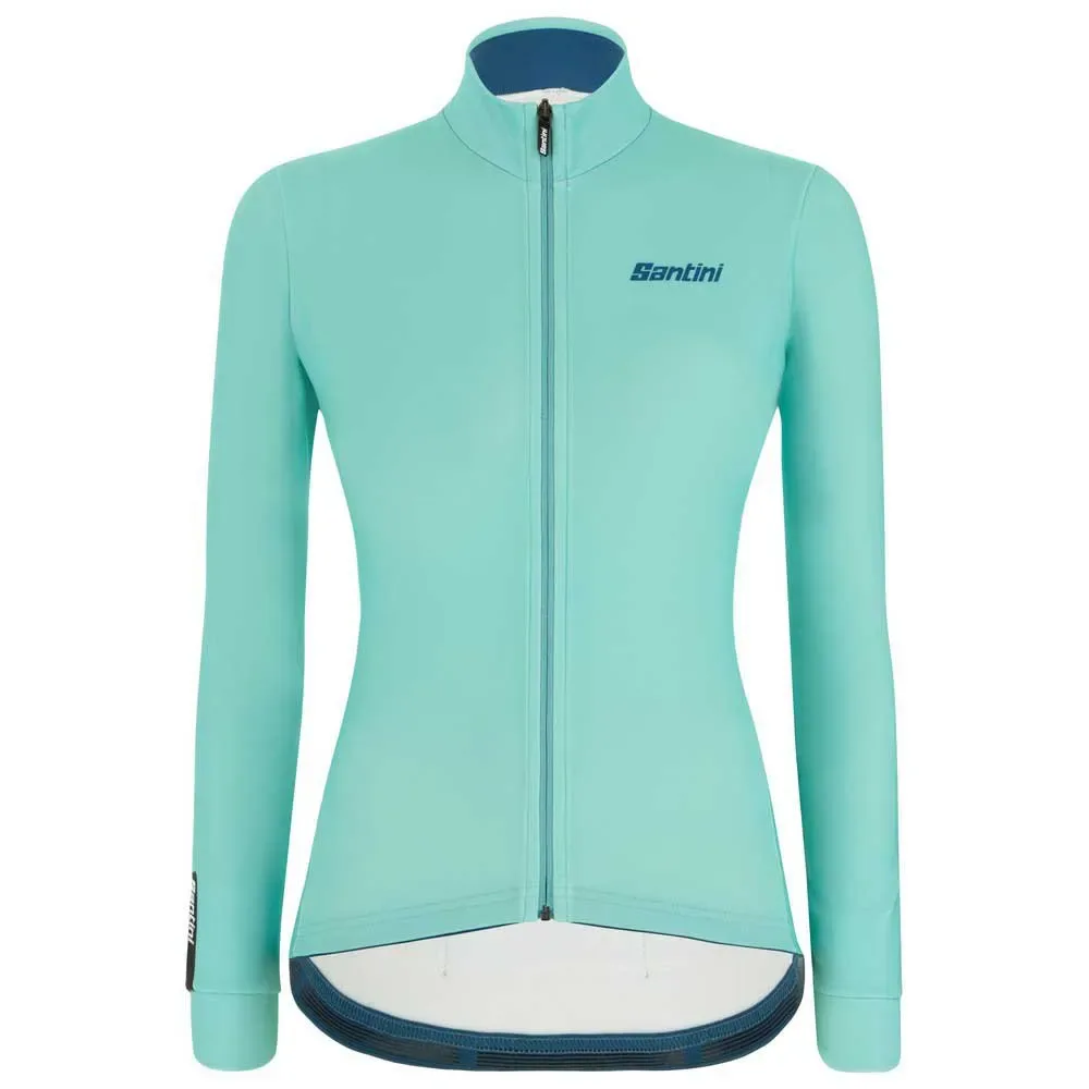 Maglia A Maniche Lunghe Colore Aqua Blue - Santini - FashionsVida