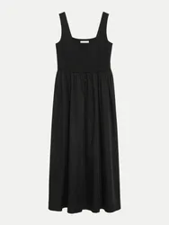 Midi-Kleid im Fabricmix Schwarz 34