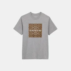 Mens Signature Square Tshirt - Grey - Size Large