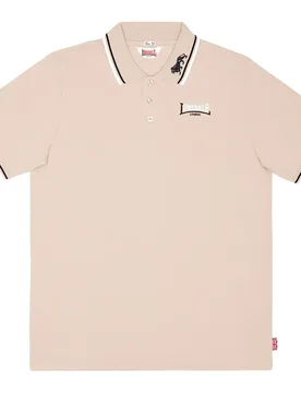 Polo à Manches Courtes Lion Sand / Black / White M - Lonsdale - FashionsVida