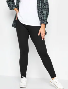 Women's Ponte Seam Detail Leggings Pants in Black Size: 10 - Black - Size: 10 - M&Co - FashionsVida