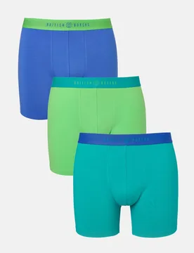 Mens 3 Pack Stretch Trunks - British Boxers - FashionsVida