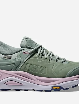 Women's Kaha 3 Low GORE-TEX Hiking Shoes in Rosemary/Ambient Blue, Size 5 - HOKA - FashionsVida