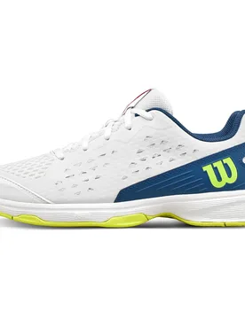 Rush Pro L Jr All Court Shoes Snow White / Snow White / Ensign Blue UK 1 - Wilson - FashionsVida