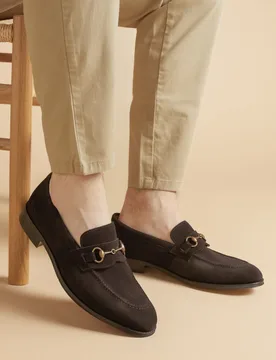 Suede Slip-On Loafers Dark Brown male - Jones Bootmaker - FashionsVida