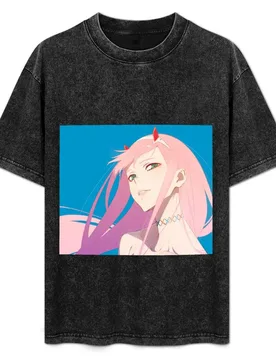 Darling in the FRANXX - Zero Two T-Shirt Casual Streetwear Short Sleeve Tee - Aliexpress - FashionsVida