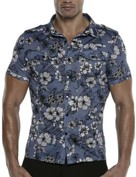 Kurzarm Hemdbluse Kurzarmhemd Vivid Code22 Eu L;Eu Xl Male - Code 22 - FashionsVida