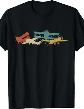 Airplane Pilot Vintage pattern design-100% cotton summer casual round neck short sleeve printed men's T-shirt - Aliexpress - FashionsVida