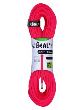 Corde d'escalade - Zenith 9.5mm Solid Pink - Taille 80 m - Rose - Beal - FashionsVida