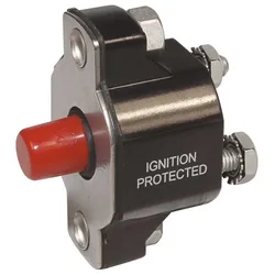 Medium Duty Push Button Reset-only Switch Silver 50 A unisex